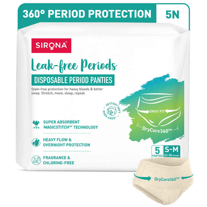 Sirona Disposable Period Panties S-M | Beige