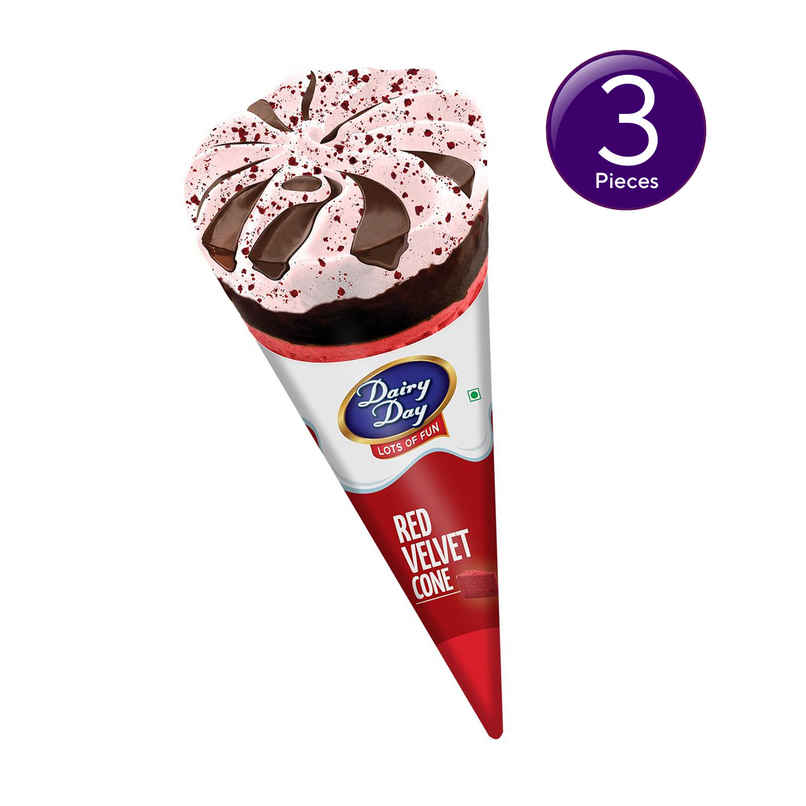 Dairy Day Red Velvet Ice Cream Cone Combo 