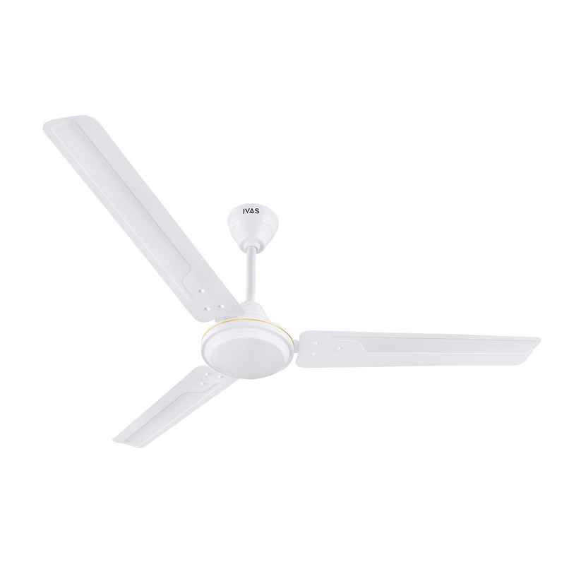 Ivas Zyva Ceiling Fan, 1200mm, 400 RPM, Star Rated, White