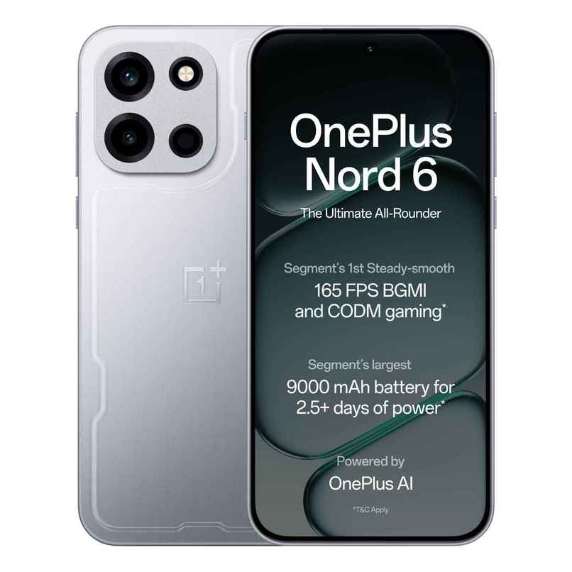 Oneplus Nord 6 | 8 GB RAM | 256 GB Storage | 6.78 inches Display | 5G | Quick Silver