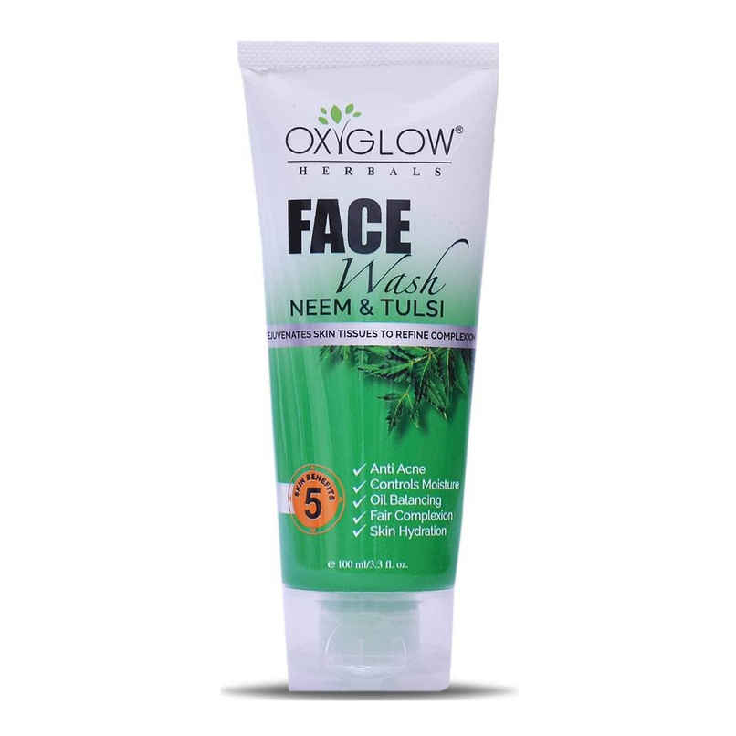 OxyGlow Herbals Neem & Tulsi Face Wash | Anti Acne | Skin Hydration OxyGlow Herbals Neem & Tulsi Face Wash | Anti Acne | Skin Hydration