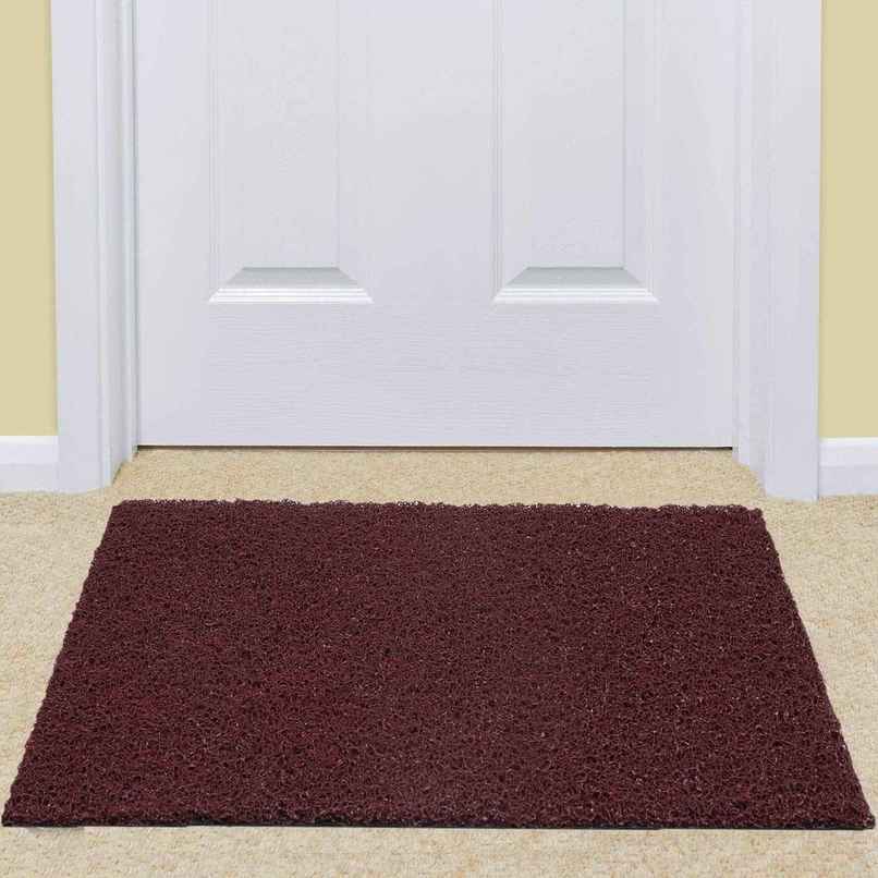 Kuber Industries Modern Door Mat (Red | Maroon | PVC | Standard)