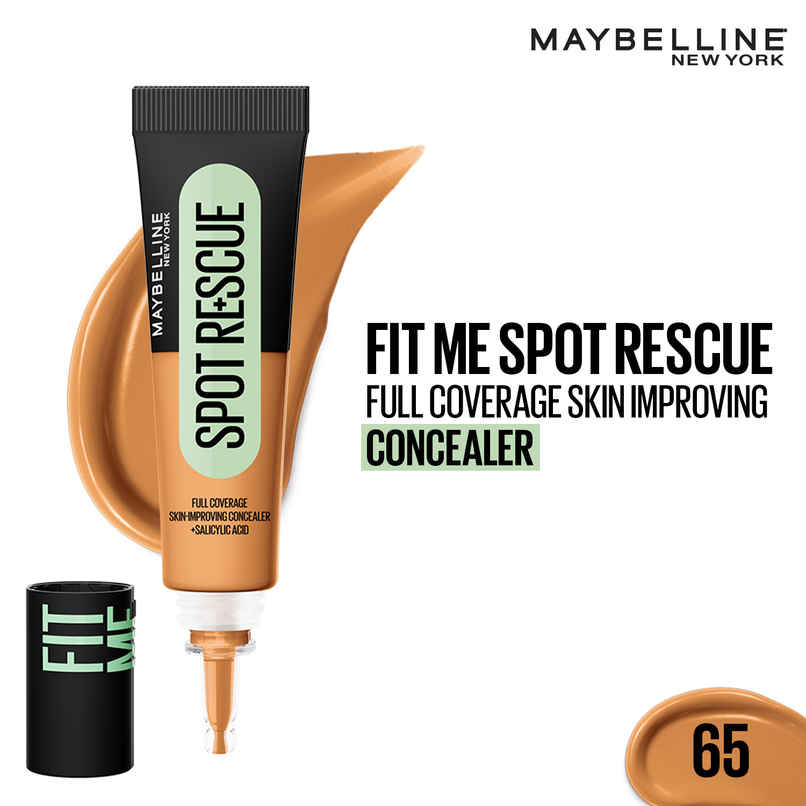 Maybelline Fit Me Spot Rescue Full Coverage Concealer, Cover+Minimize Pimples-65 Maybelline Fit Me Spot Rescue Full Coverage Concealer, Cover+Minimize Pimples-65
