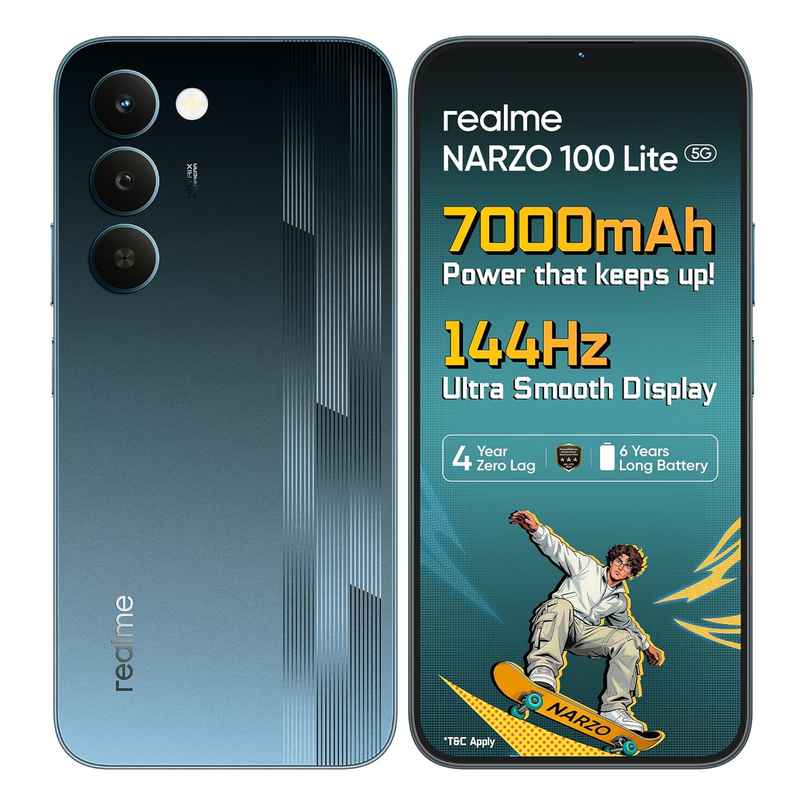 Realme narzo 100 Lite 5G Smartphone | 4 GB RAM | 128 GB Storage | Thunder Black Realme narzo 100 Lite 5G Smartphone | 4 GB RAM | 128 GB Storage | Thunder Black
