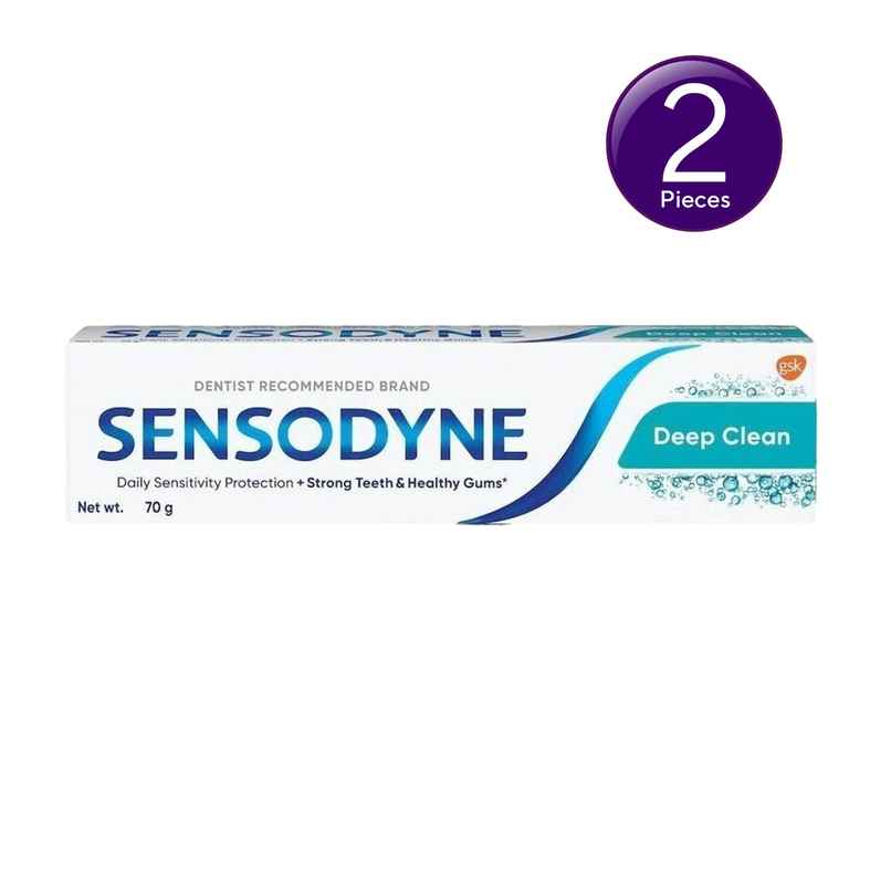 Sensodyne Toothpaste Deep Clean, Sensitive Tooth Paste For Advanced Cleaning And Lasting Freshness Combo 