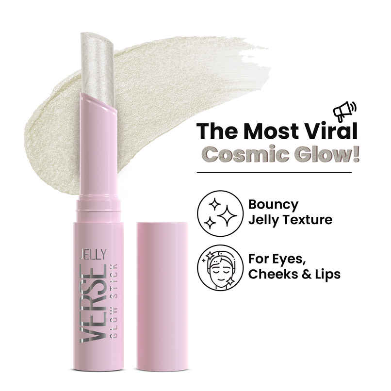 Swiss Beauty Jelly Verse Glow Stick | Rich Colour | Crease-Proof | Sparkling Shine | 4 Moon Drip