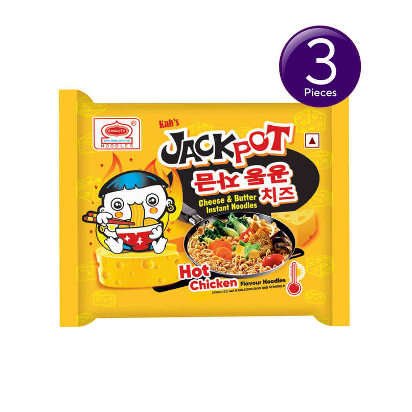 Korean Kab's Jackpot Cheese and Butter Instant Noodles | Hot Chicken | Non Veg Combo  