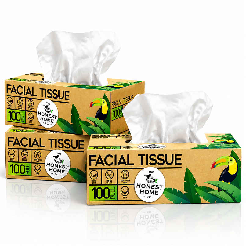 The Honest Home Company Face Tissue 100 Pulls | 2 Ply rating | Pack of 3 The Honest Home Company Face Tissue 100 Pulls | 2 Ply rating | Pack of 3