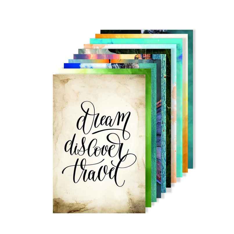 Paper Plane Design Travel Theme Wall Posters | Set of 10 | (12 Inch x 18 Inch) D2