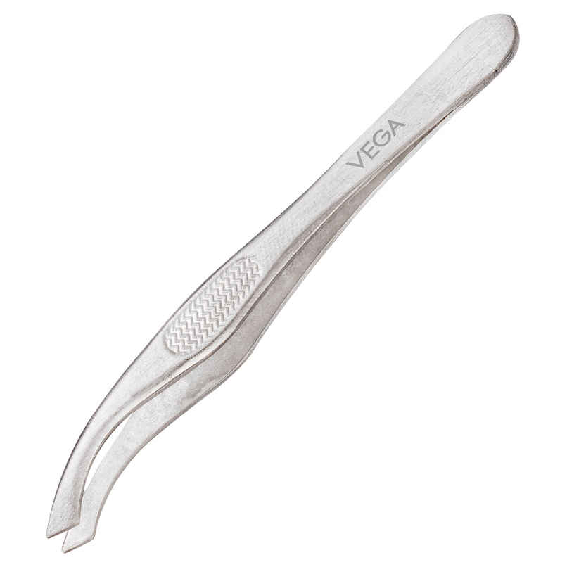 VEGA Tweezer - Slant Tip | Silver | (Tw-03)