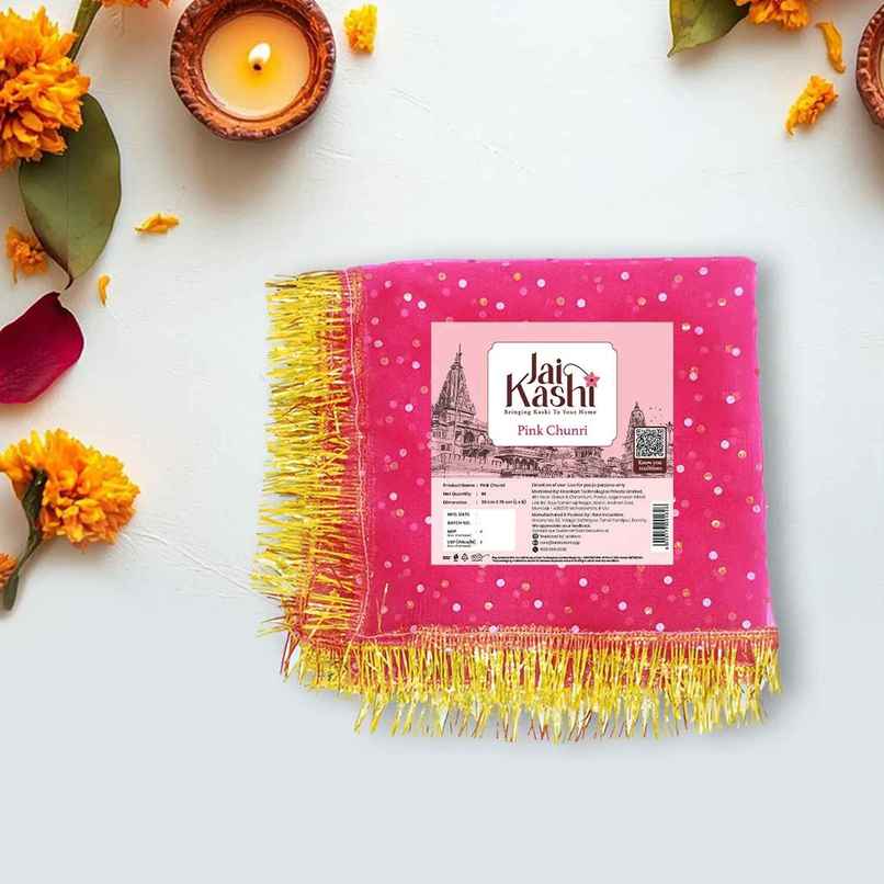 Jai Kashi Chunri - Pink | 15 x 30 inch Jai Kashi Chunri - Pink | 15 x 30 inch