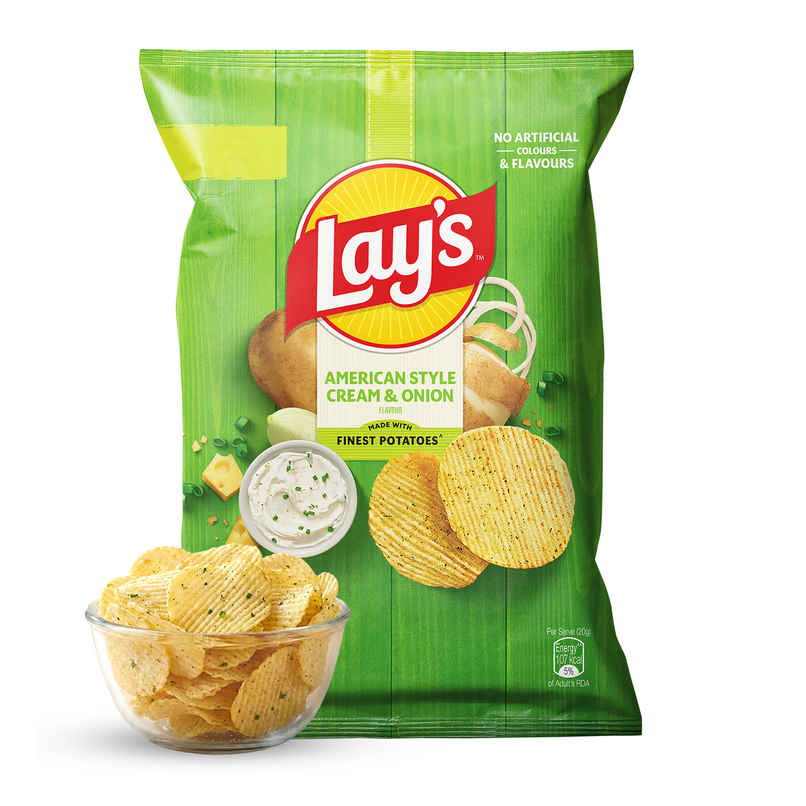 Lay's American Cream & Onion Flavour | Potato Chips