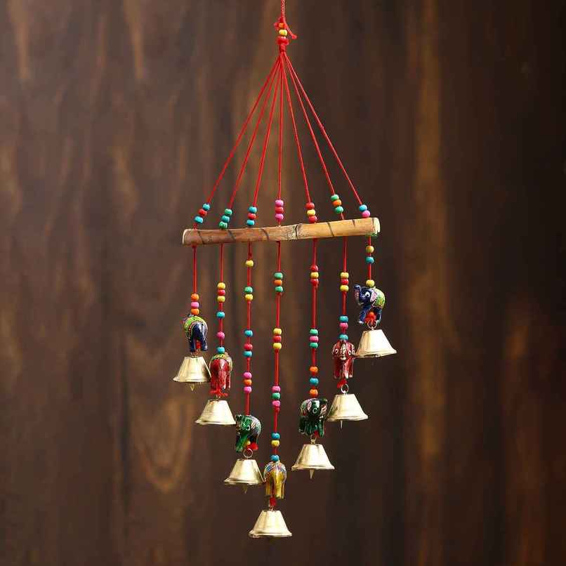 Handcrafted Decorative Elephant Wall/Door/Window Hanging Bells | Ecraftindia