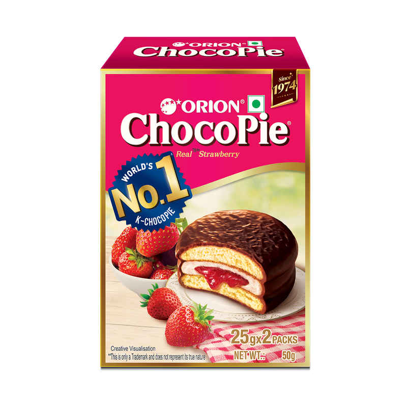 Orion Choco Pie Strawberry Cream Filled Biscuit Orion Choco Pie Strawberry Cream Filled Biscuit