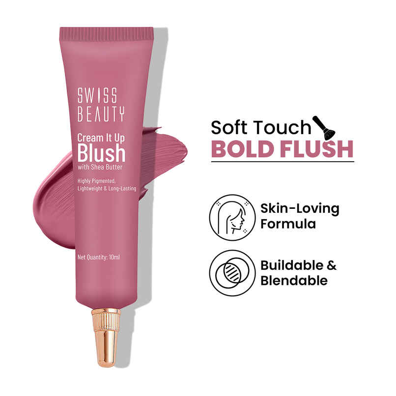 Swiss Beauty Cream It Up Blusher With Shea Butter | 5 Cheek-o-pink