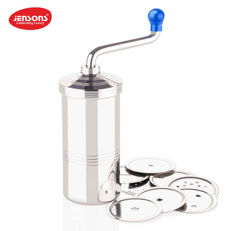 Jensons Stainless Steel Sev Sancha Machine Muruku Maker with 6 Jali Namkeen and Snacks Maker