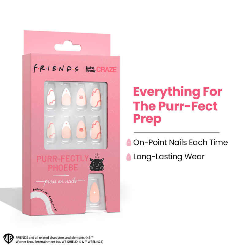 Swiss Beauty Craze Purrfectly Phoebe Press On Nails Swiss Beauty Craze Purrfectly Phoebe Press On Nails