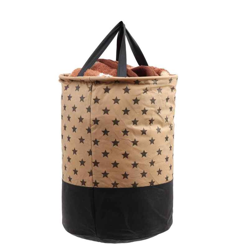 Perpetual 45L Waterproof Laundry Basket | Foldable Storage Bag with Handle (BrownStar) Perpetual 45L Waterproof Laundry Basket | Foldable Storage Bag with Handle (BrownStar)