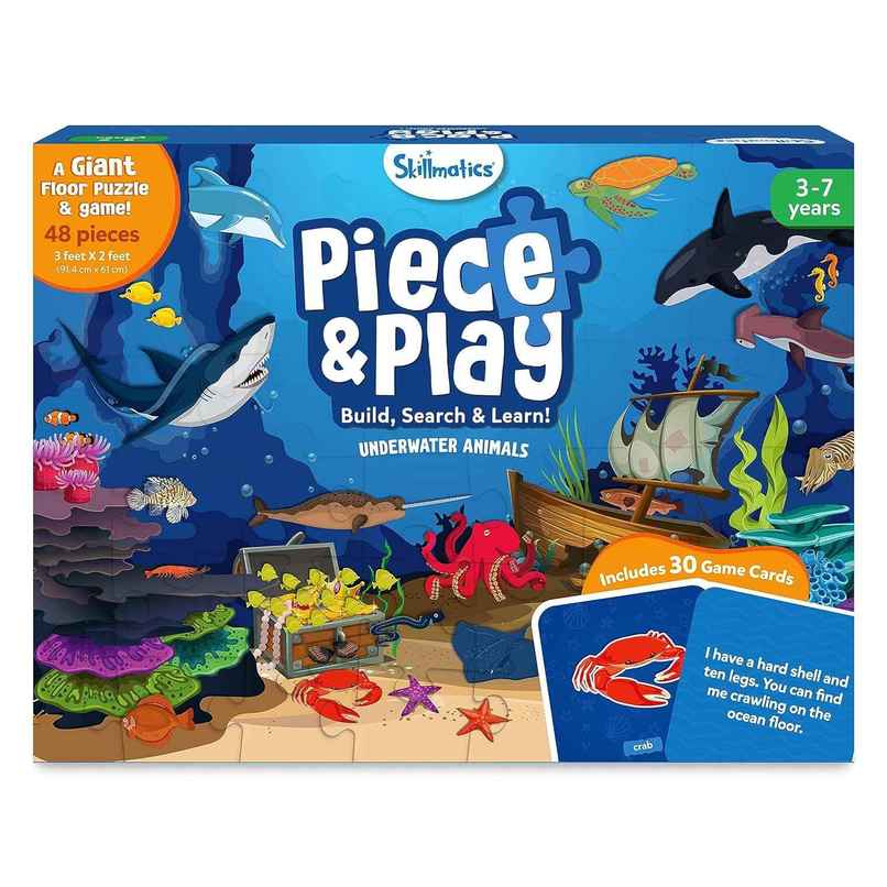Skillmatics Piece & Play - Underwater Animals Puzzle (3 - 7 Years)