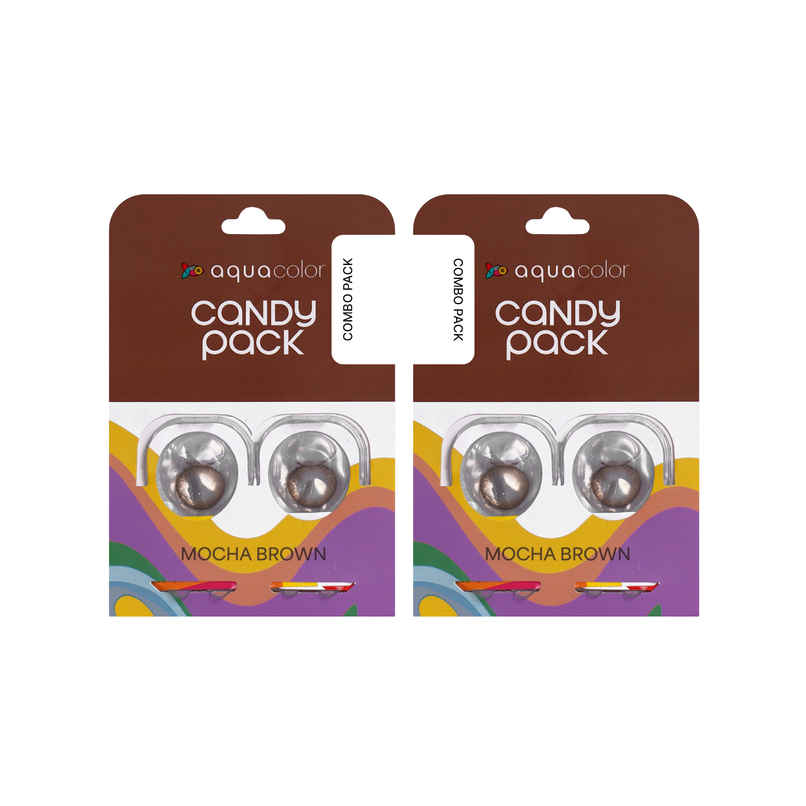 Aquacolor Candy Pack with Zero Power Daily Disposable Lens Mocha Brown
