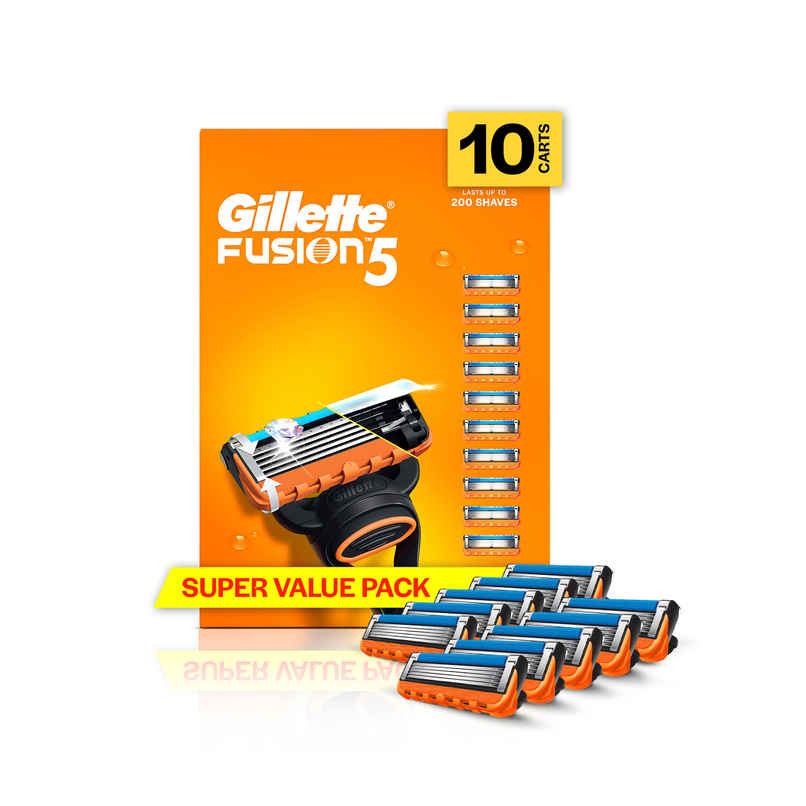 Gillette Fusion Manual Shaving Razor Blades For Men (10 Cartridges) Gillette Fusion Manual Shaving Razor Blades For Men (10 Cartridges)