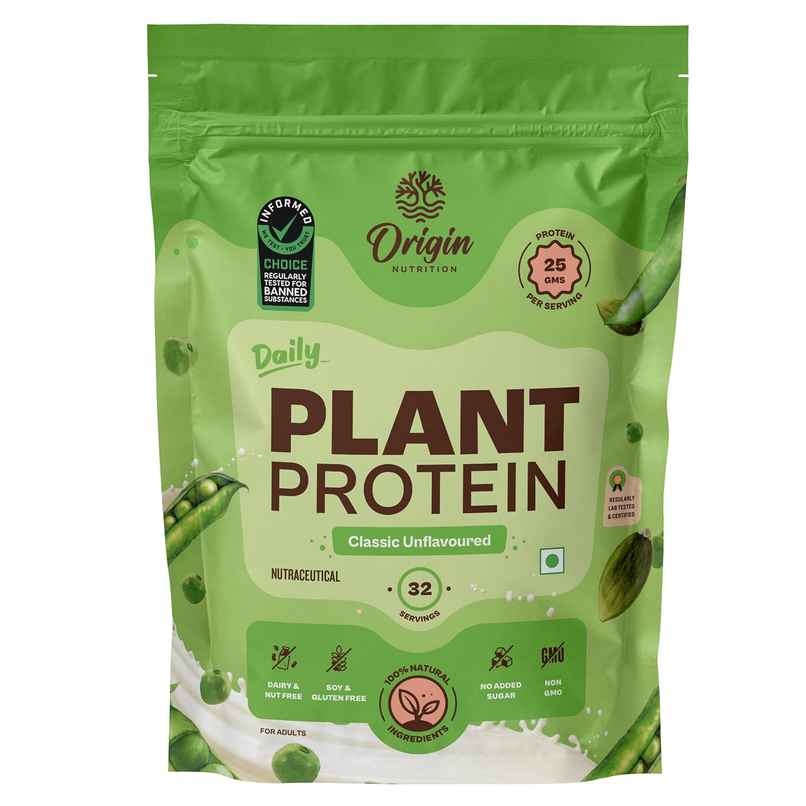Origin Nutrition Daily Plant Protein Unflavoured- 32 Servings