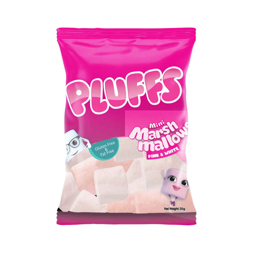 Pluffs Marshmallows | Pink & White