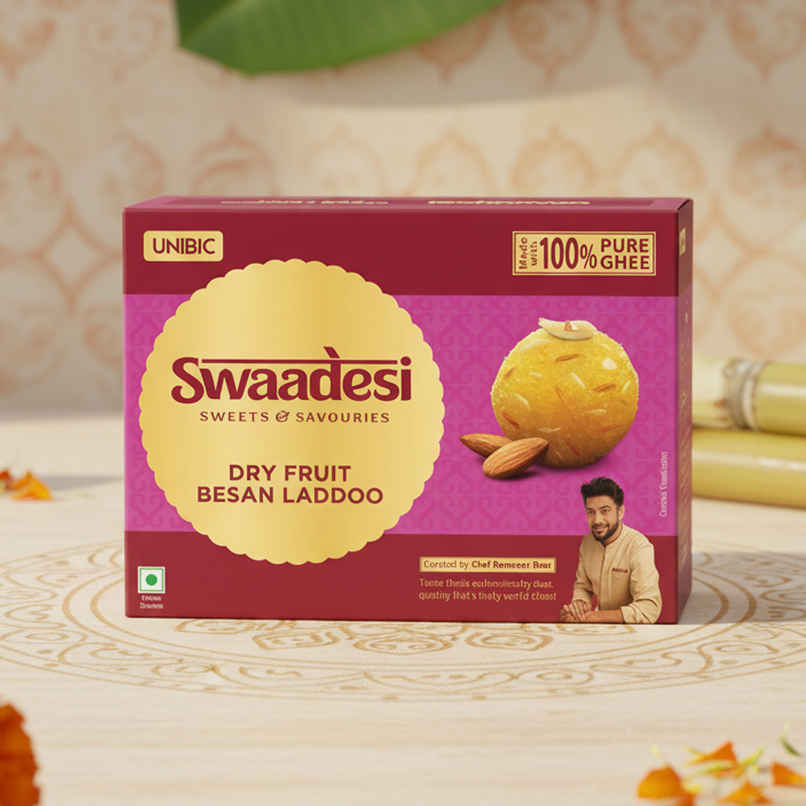 Ghee Dry Fruit Besan Laddoo By UNIBIC Swaadesi