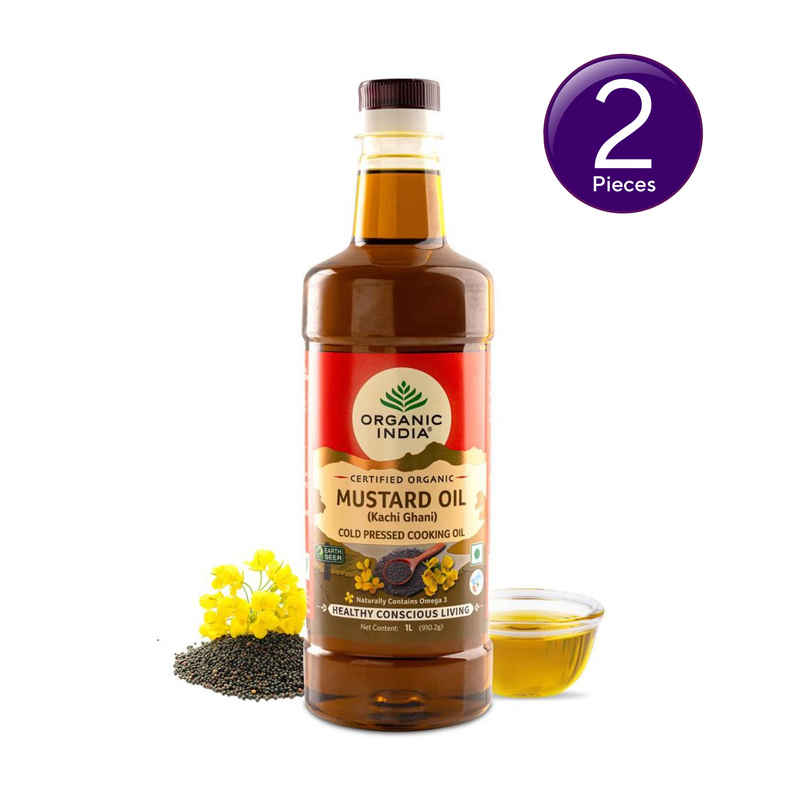 Organic India Organic Mustard Oil | Kachi Ghani Combo Organic India Organic Mustard Oil | Kachi Ghani Combo