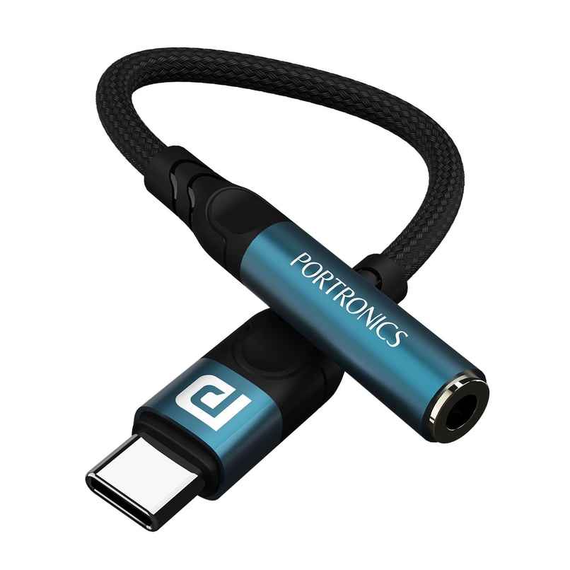 Portronics iKonnect C Pro Type C to 3.5 mm Audio Jack Connector with DAC Headphone Converter Adapter Compatible with iPhone 15 Pro Max/15 Pro/15 Plus, Galaxy S23/S22/S21/S208 & Other Type C Phones - Black Portronics iKonnect C Pro Type C to 3.5 mm Audio Jack Connector with DAC Headphone Converter Adapter Compatible with iPhone 15 Pro Max/15 Pro/15 Plus, Galaxy S23/S22/S21/S208 & Other Type C Phones - Black