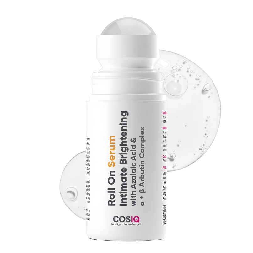 CosIQ Intimate Brightening Serum RollOn With Azelaic Acid & Alpha Beta Arbutin Complex