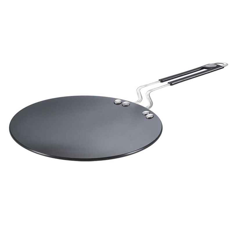 Prestige 22.5cm Hard Anodised Plus Roti Tawa|Gas and Induction Compatible | Black Prestige 22.5cm Hard Anodised Plus Roti Tawa|Gas and Induction Compatible | Black