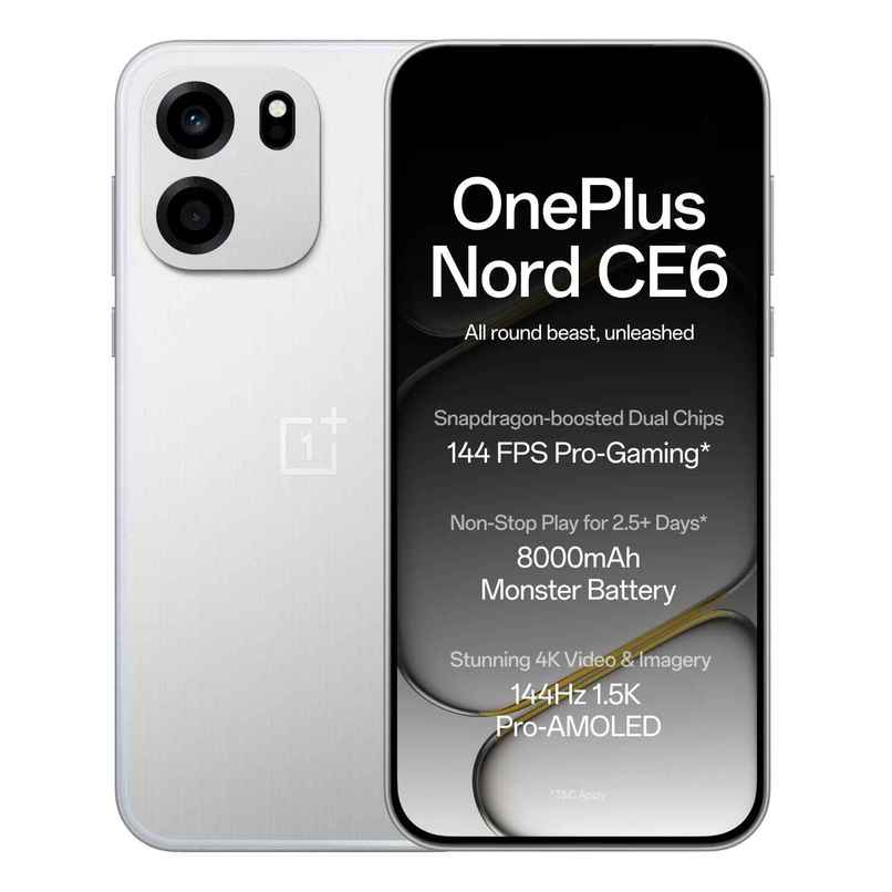 OnePlus Nord CE6 | 8 GB RAM | 128 GB Storage | Lunar Pearl OnePlus Nord CE6 | 8 GB RAM | 128 GB Storage | Lunar Pearl