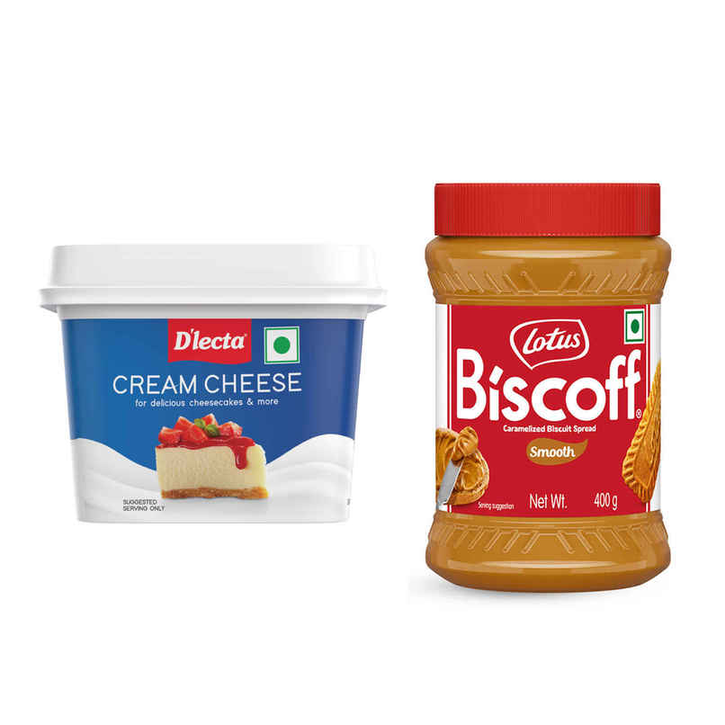 D'Lecta Cream Cheese (150g) & Lotus Biscoff Caramelized Smooth Spread (400g) Combo