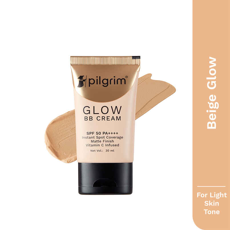 Pilgrim Glow 3-IN-1 BB Cream SPF 50 PA++++ Vitamin C Infused | Matte Finish | Beige Glow 05 Pilgrim Glow 3-IN-1 BB Cream SPF 50 PA++++ Vitamin C Infused | Matte Finish | Beige Glow 05