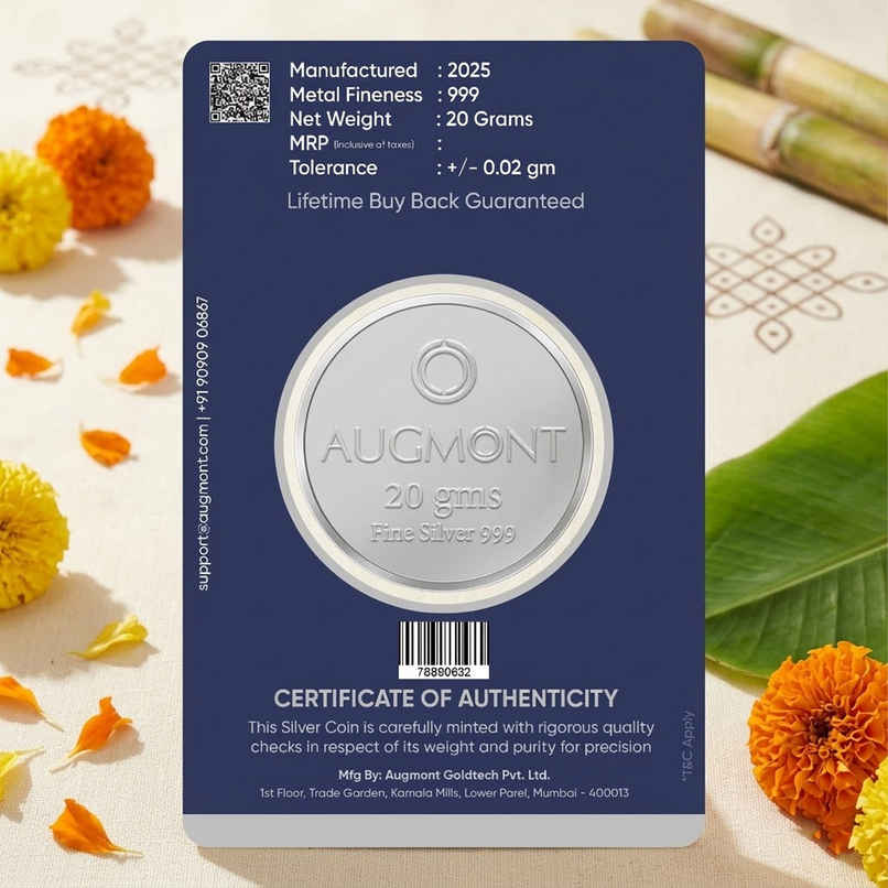 999 Pure Silver Coin | 20 g | Augmont