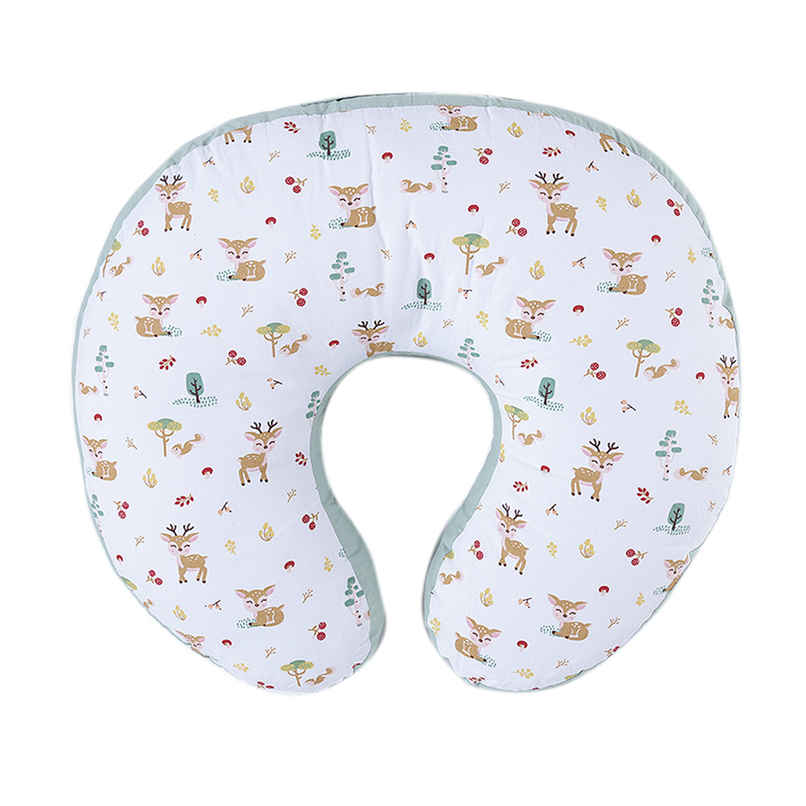 Haus & Kinder Cotton Breastfeeding Pillow | Removable Cover | Newborn Babies 0-12 Months | Woodland Haus & Kinder Cotton Breastfeeding Pillow | Removable Cover | Newborn Babies 0-12 Months | Woodland