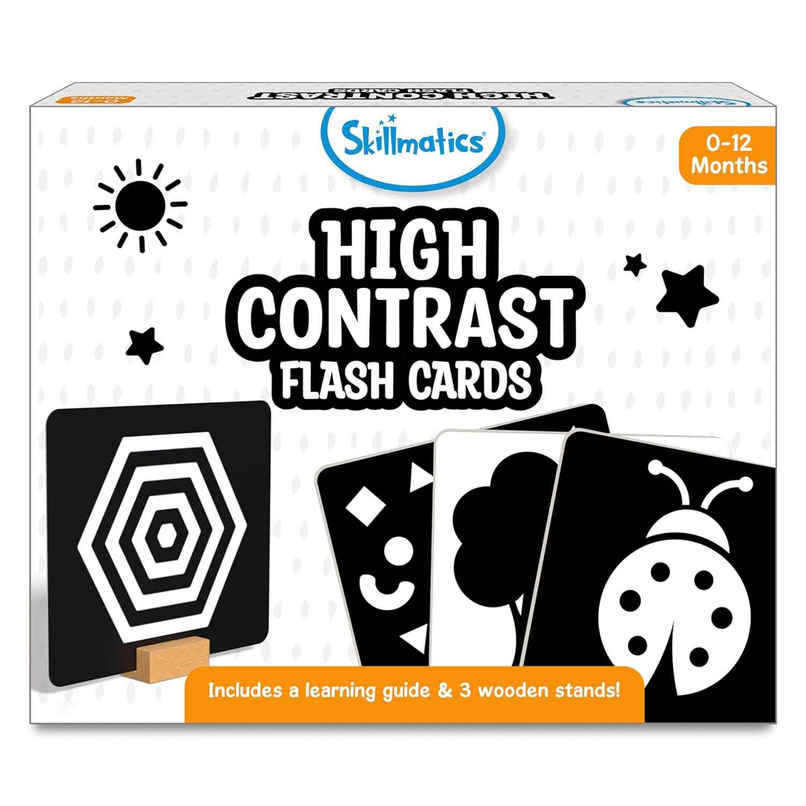 Skillmatics Large Flash Cards For Babies & Infants - High Contrast
