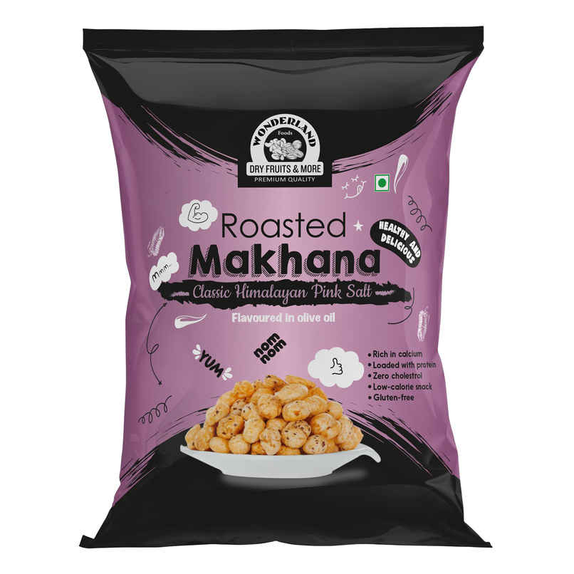 Wonderland Foods Roasted Pink Salt Flavoured Makhana Wonderland Foods Roasted Pink Salt Flavoured Makhana