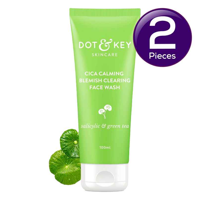 Dot & Key Cica Salicylic Face Wash With Tea Tree Oil For Oily Acne Prone Skin Combo Dot & Key Cica Salicylic Face Wash With Tea Tree Oil For Oily Acne Prone Skin Combo