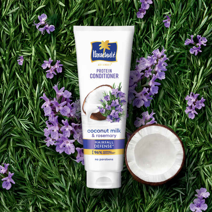 Parachute Advansed Hair Fall Defense Protein Conditioner | Coconut Milk & Rosemary | Paraben-free
