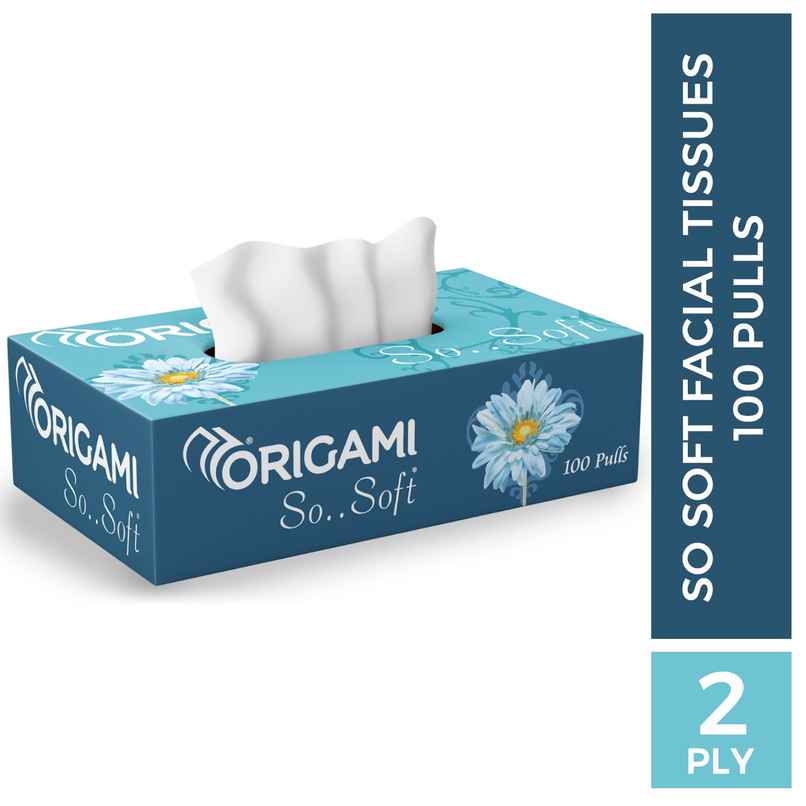 Origami 2Ply So Soft Facial Tissues Box | Assorted | 100 Pulls