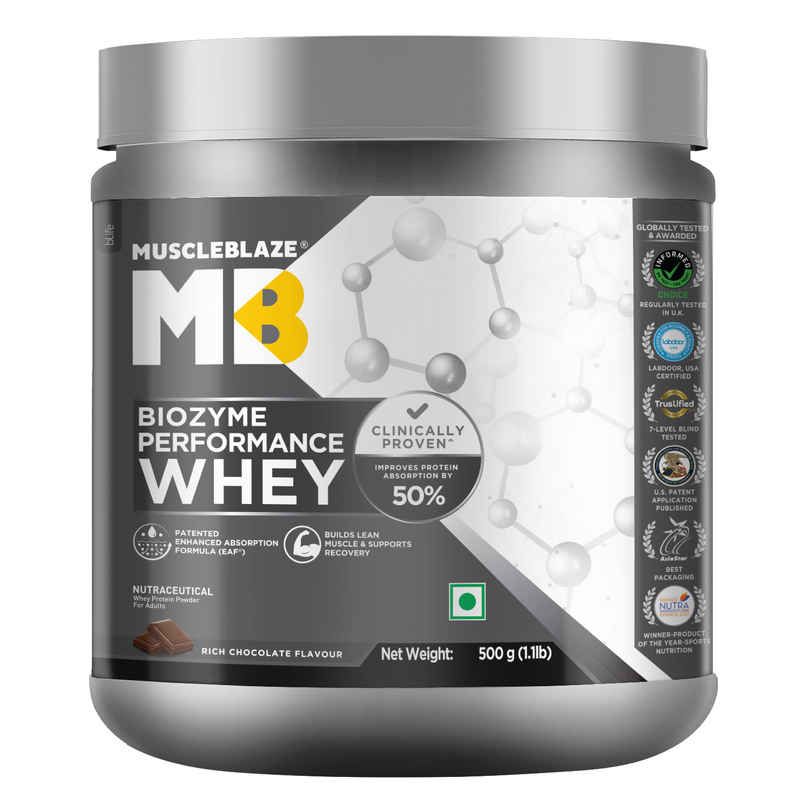 Muscleblaze Biozyme Performance Whey Protein Powder, (Rich Chocolate)