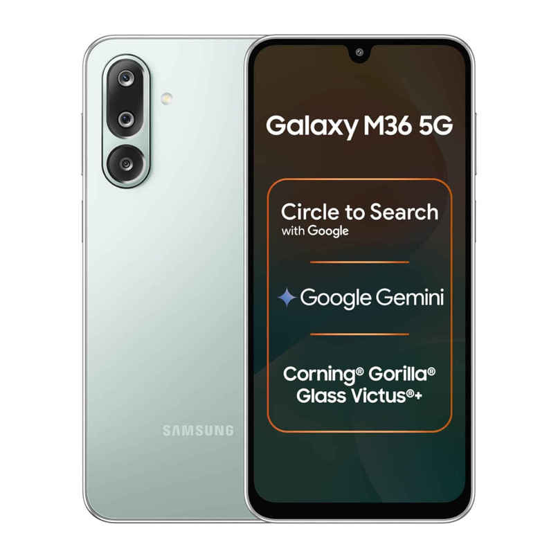 Samsung Galaxy M36 5G | 8GB RAM, 128GB Storage | Serene Green Samsung Galaxy M36 5G | 8GB RAM, 128GB Storage | Serene Green