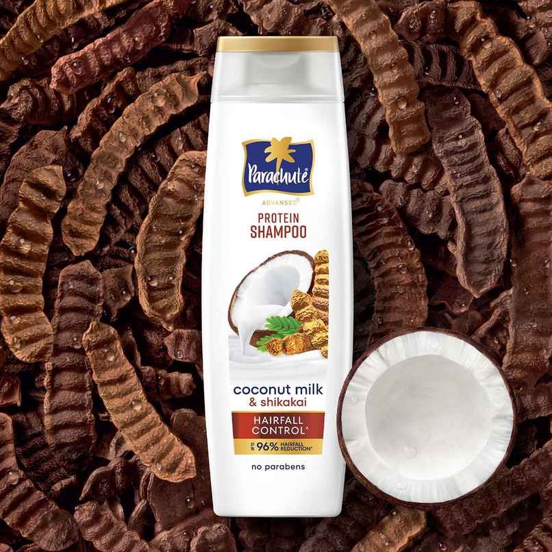 Parachute Advansed Hair Fall Control Protein Shampoo | Coconut Milk & Shikakai Parachute Advansed Hair Fall Control Protein Shampoo | Coconut Milk & Shikakai