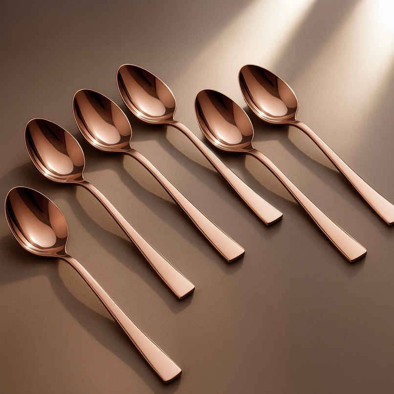 Frenchware Stainless Steel Spoon Set of 6 (Rose Gold Cutlery)