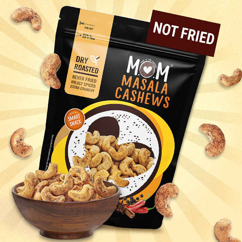 MOM Roasted Masala Cashews | Crunchy Snack Nuts MOM Roasted Masala Cashews | Crunchy Snack Nuts