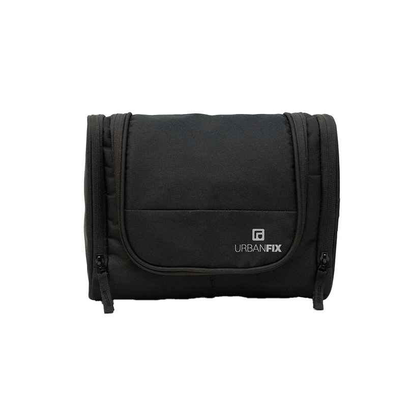 Urbanfix Toiletries Organizer Pouch | Medium Travel Kit Bag for Men & Women - Compact Black