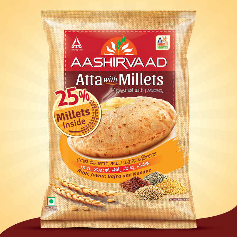 Aashirvaad Atta with Millets for Daily Nutrition | Power of 5 Grains