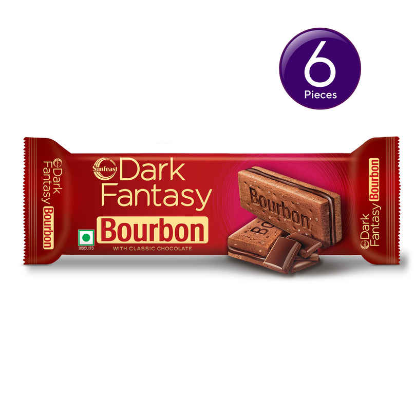 Sunfeast Dark Fantasy Bourbon, Classic Biscuit Made With Real Chocolate Combo